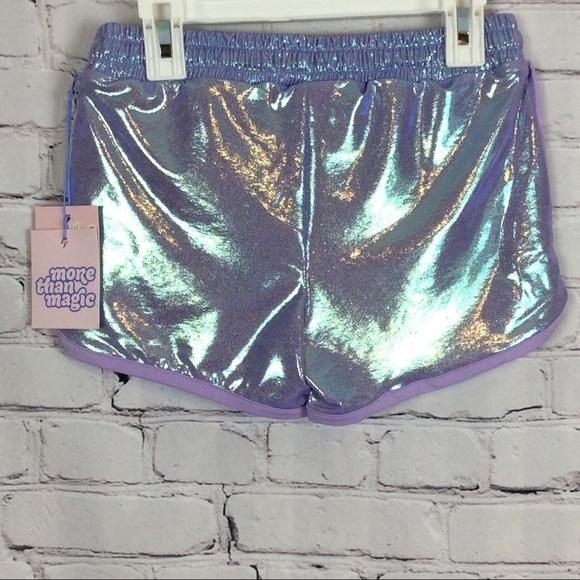 More Than Magic Lavender Dance/Cheer Shorts Girls Size L (10-12) Iridescent - Picture 5 of 5